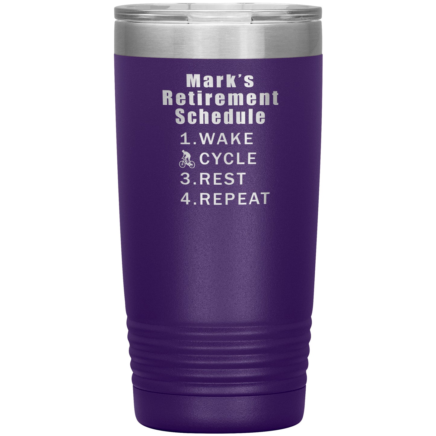 Retirement Schedule Cycling Tumbler