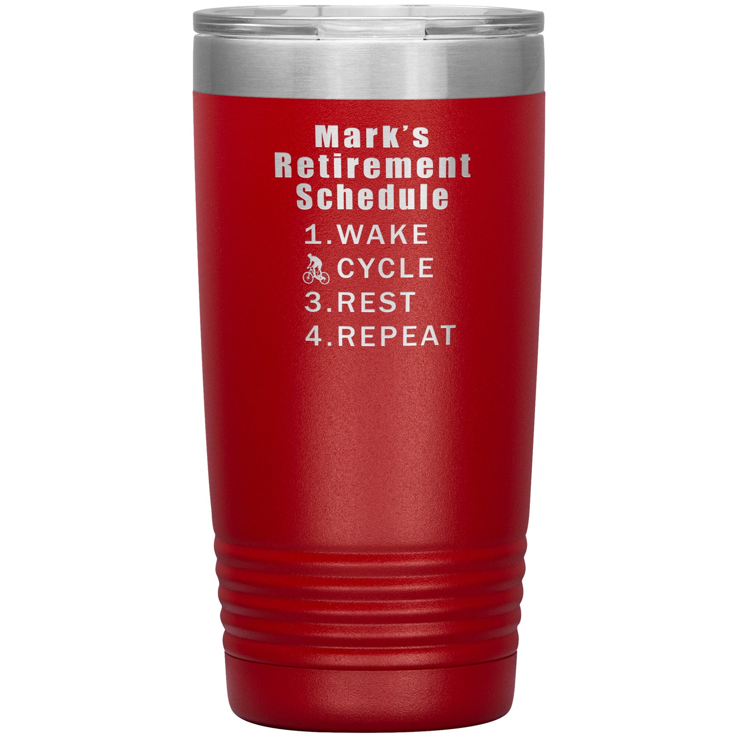Retirement Schedule Cycling Tumbler
