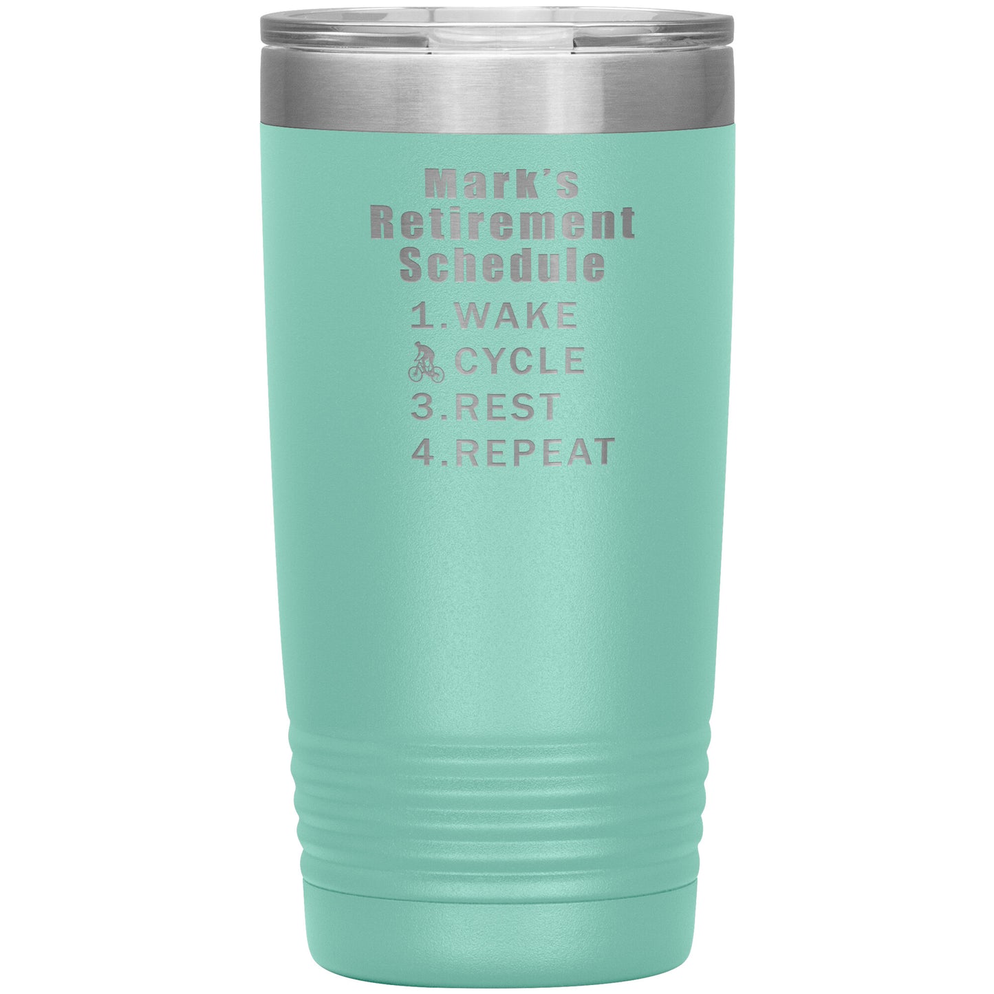 Retirement Schedule Cycling Tumbler