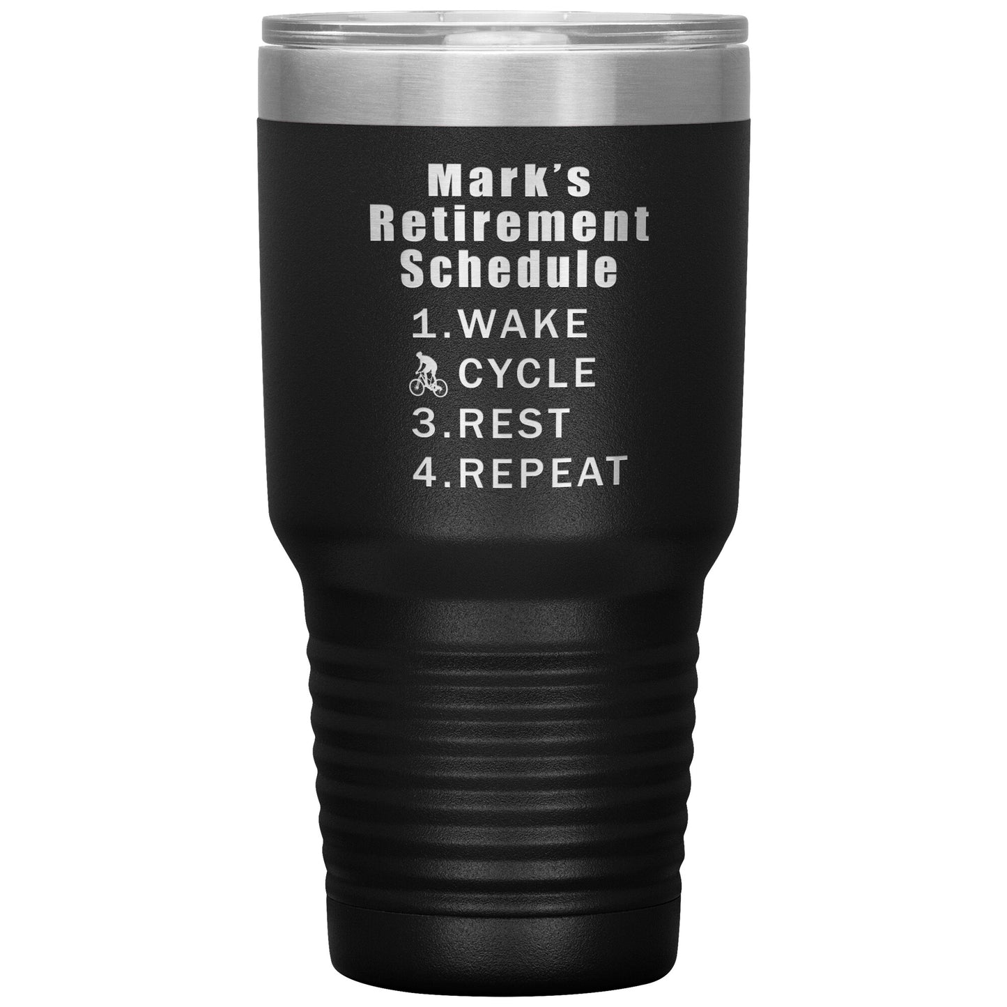 Retirement Schedule Cycling Tumbler