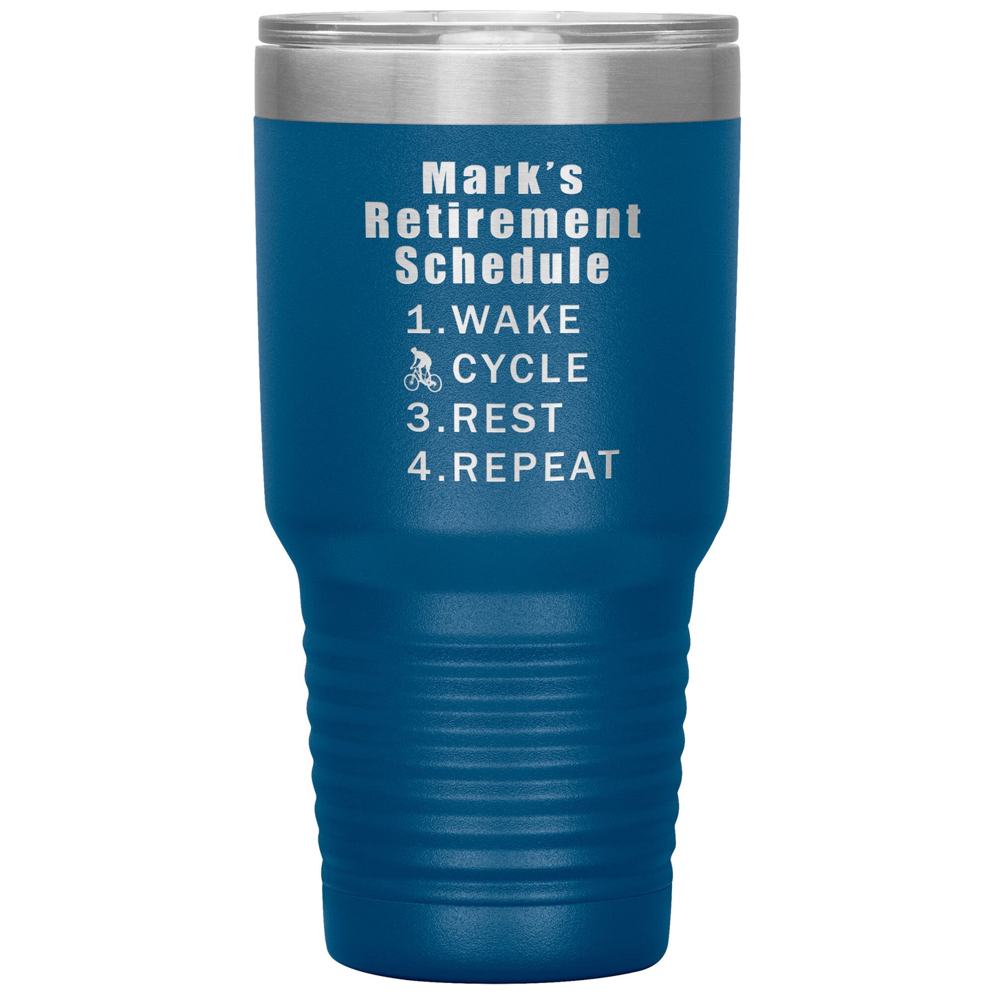 Retirement Schedule Cycling Tumbler
