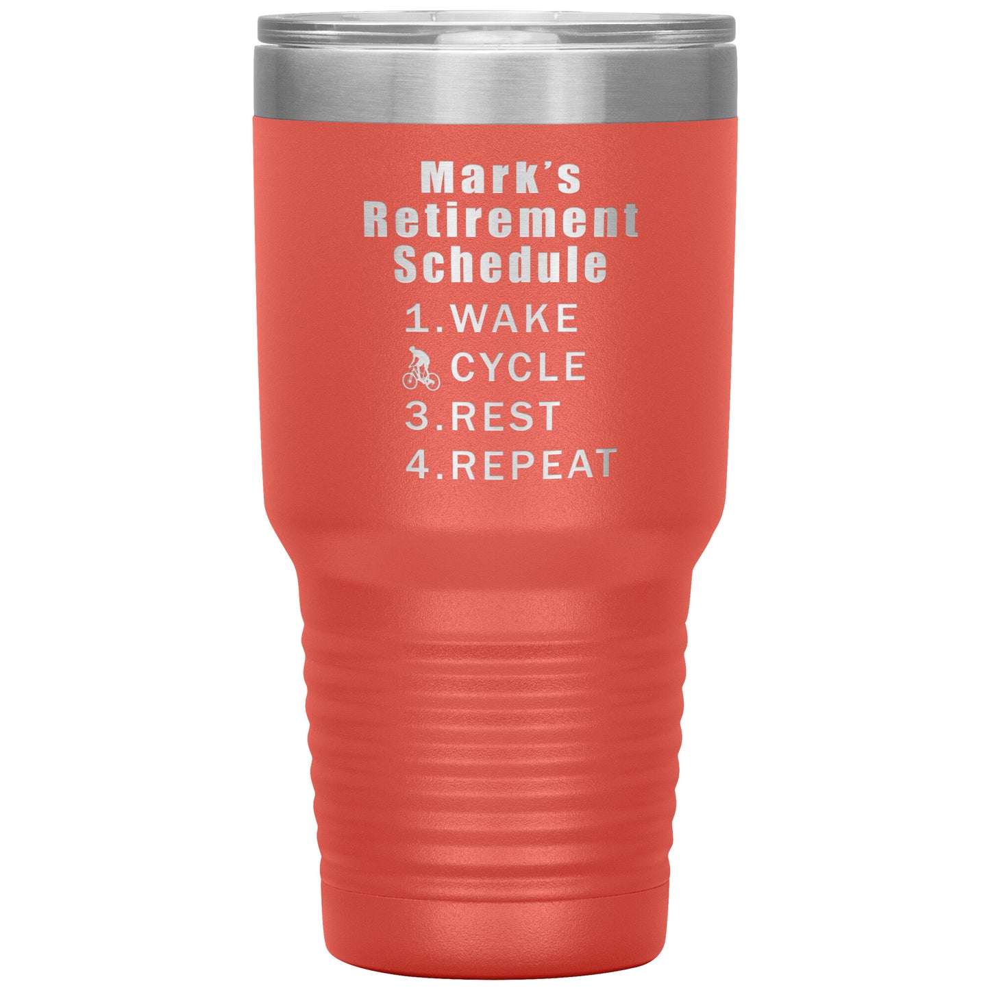 Retirement Schedule Cycling Tumbler