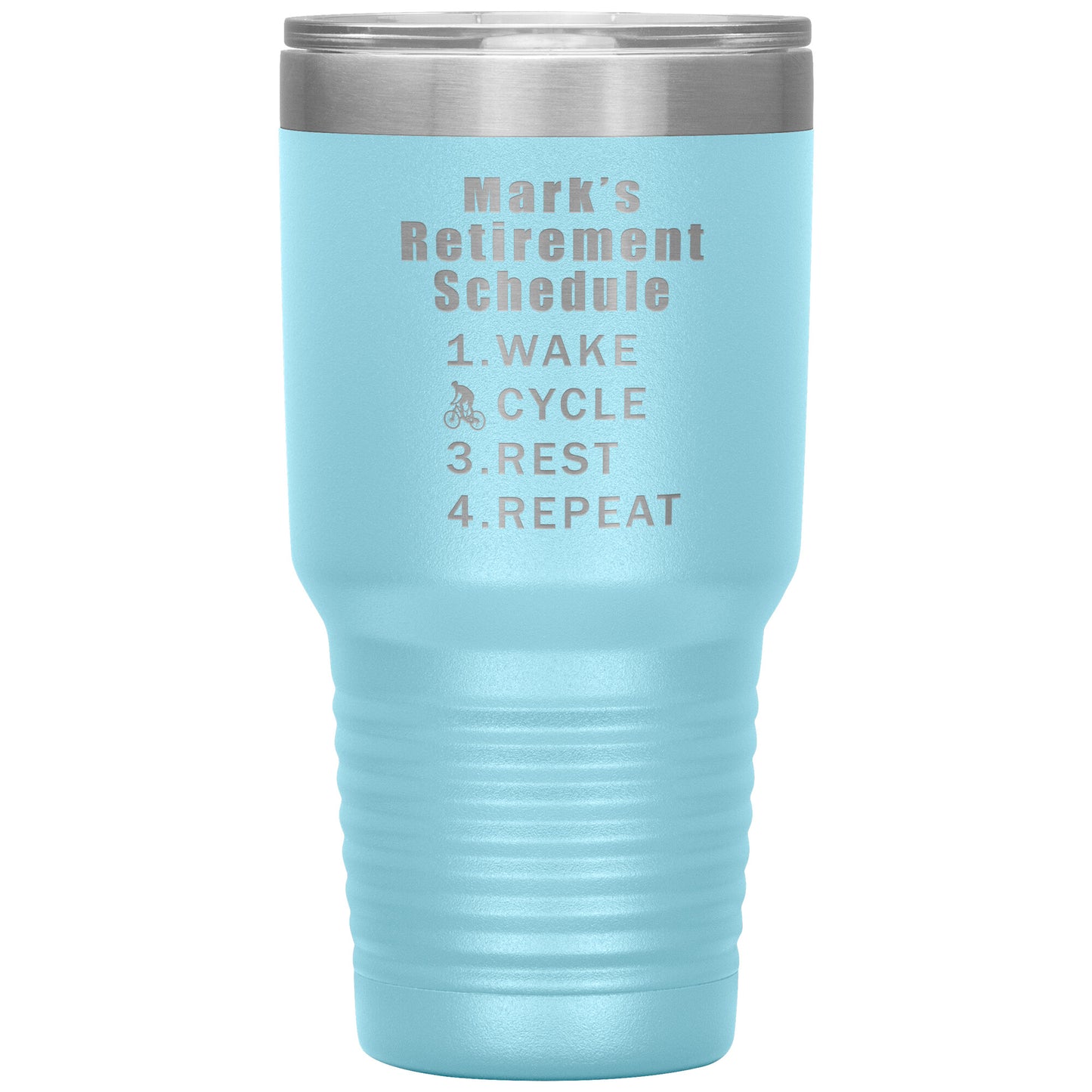 Retirement Schedule Cycling Tumbler