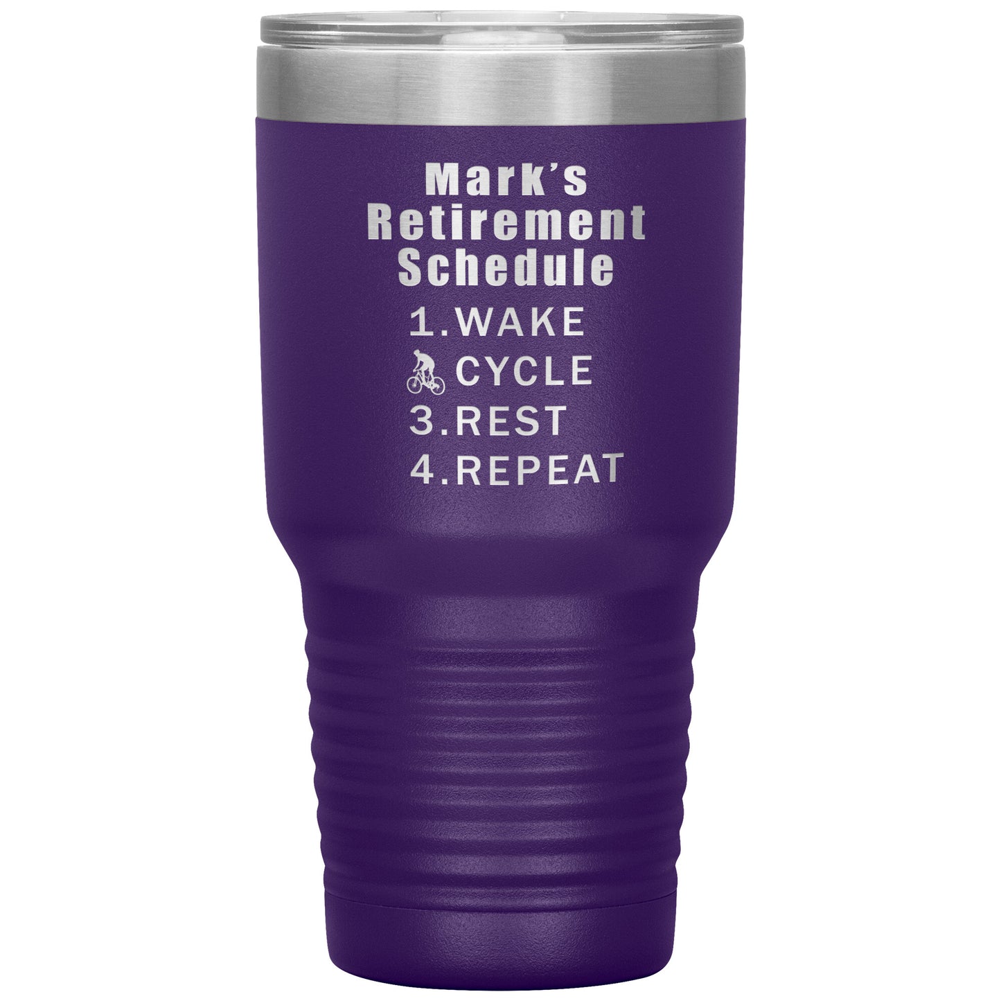 Retirement Schedule Cycling Tumbler