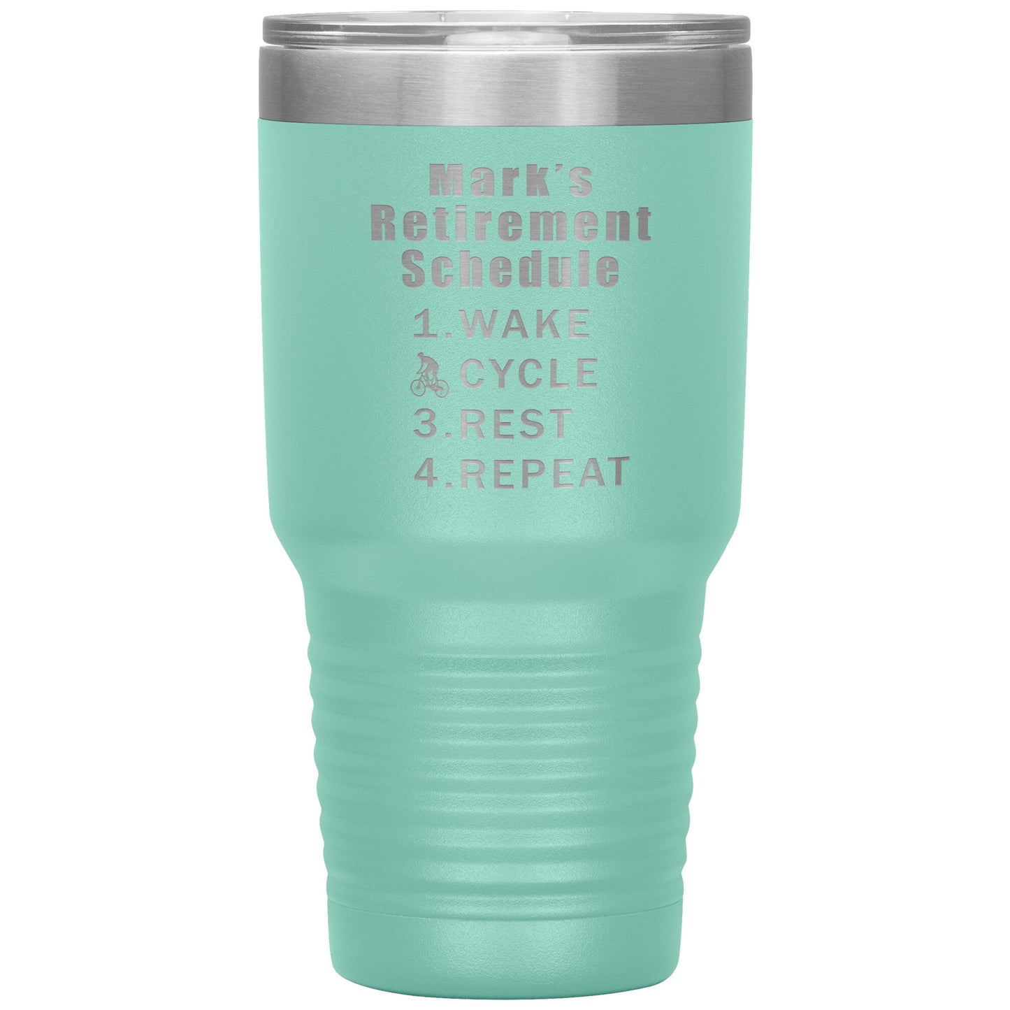 Retirement Schedule Cycling Tumbler