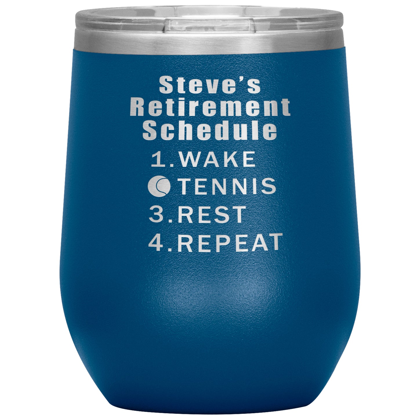 Retirement Schedule Tennis Tumbler