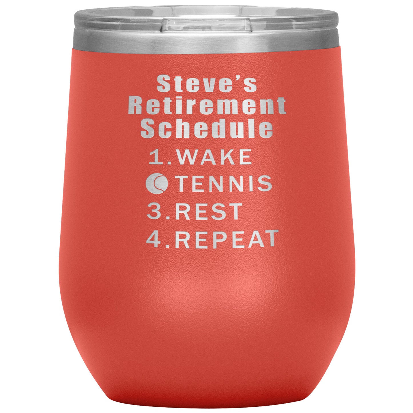 Retirement Schedule Tennis Tumbler