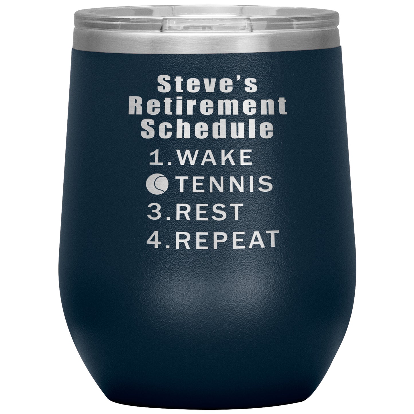 Retirement Schedule Tennis Tumbler