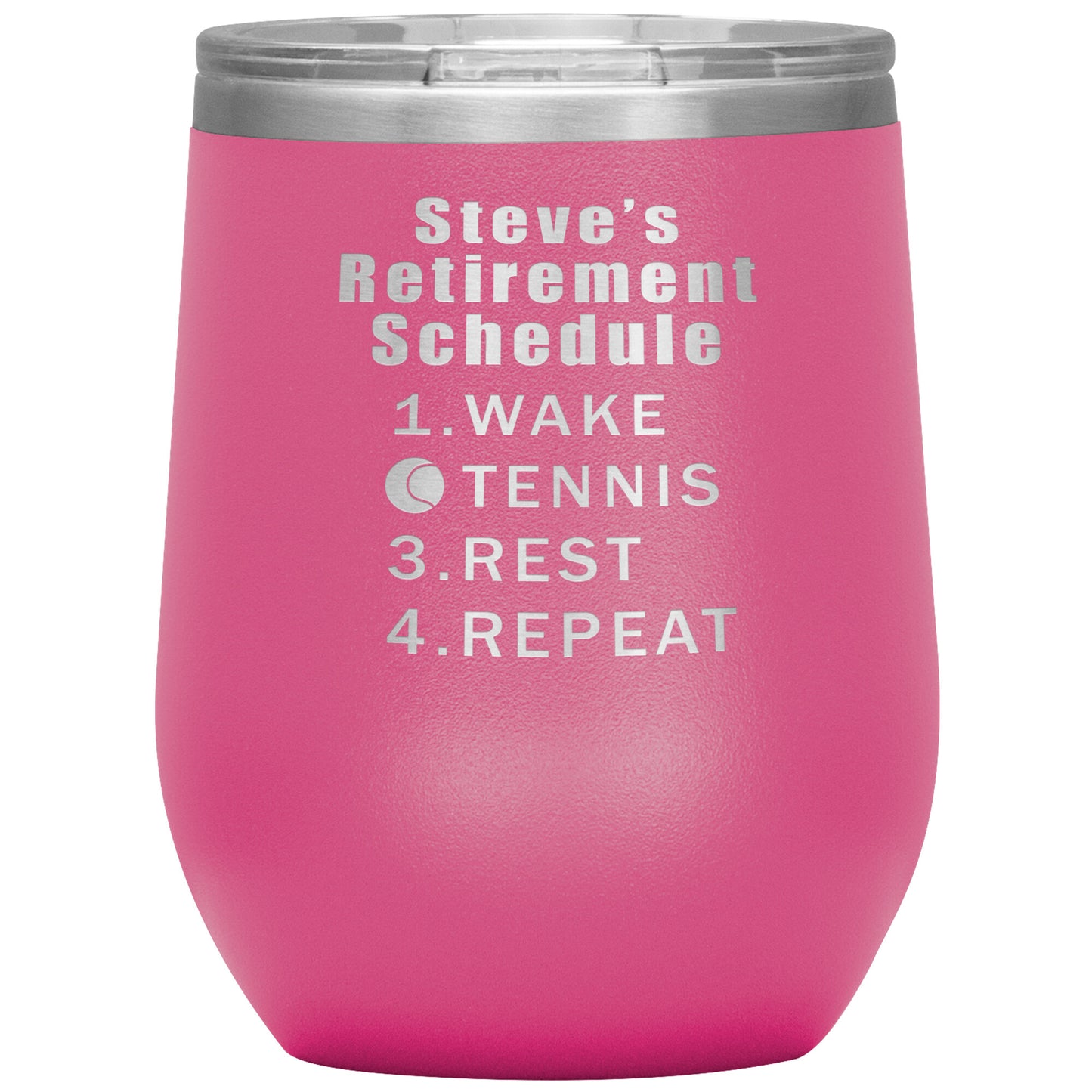 Retirement Schedule Tennis Tumbler