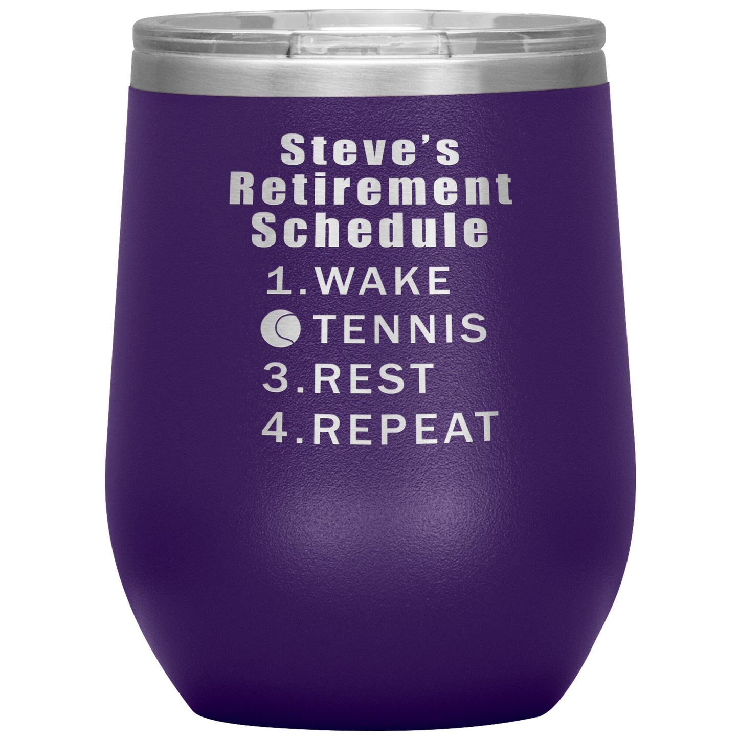 Retirement Schedule Tennis Tumbler