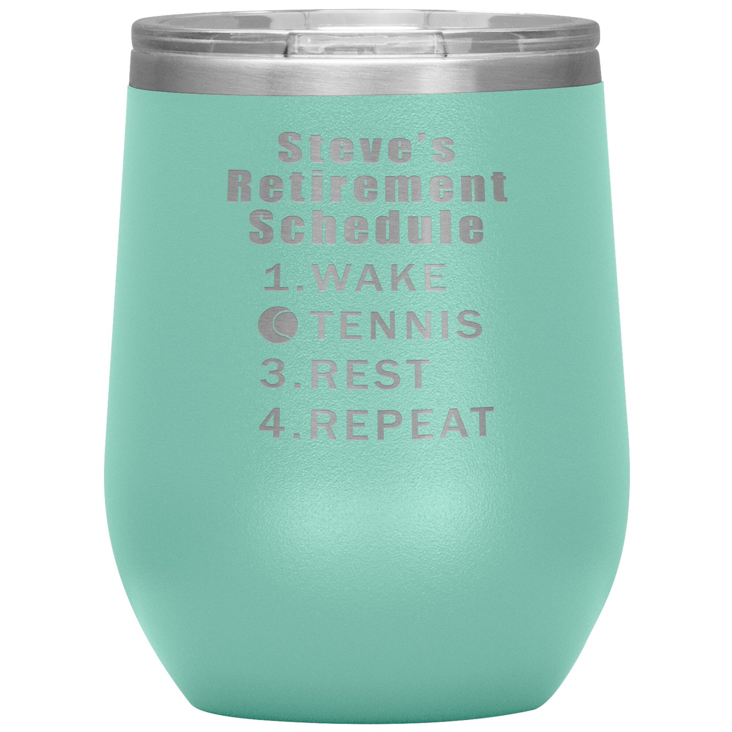 Retirement Schedule Tennis Tumbler