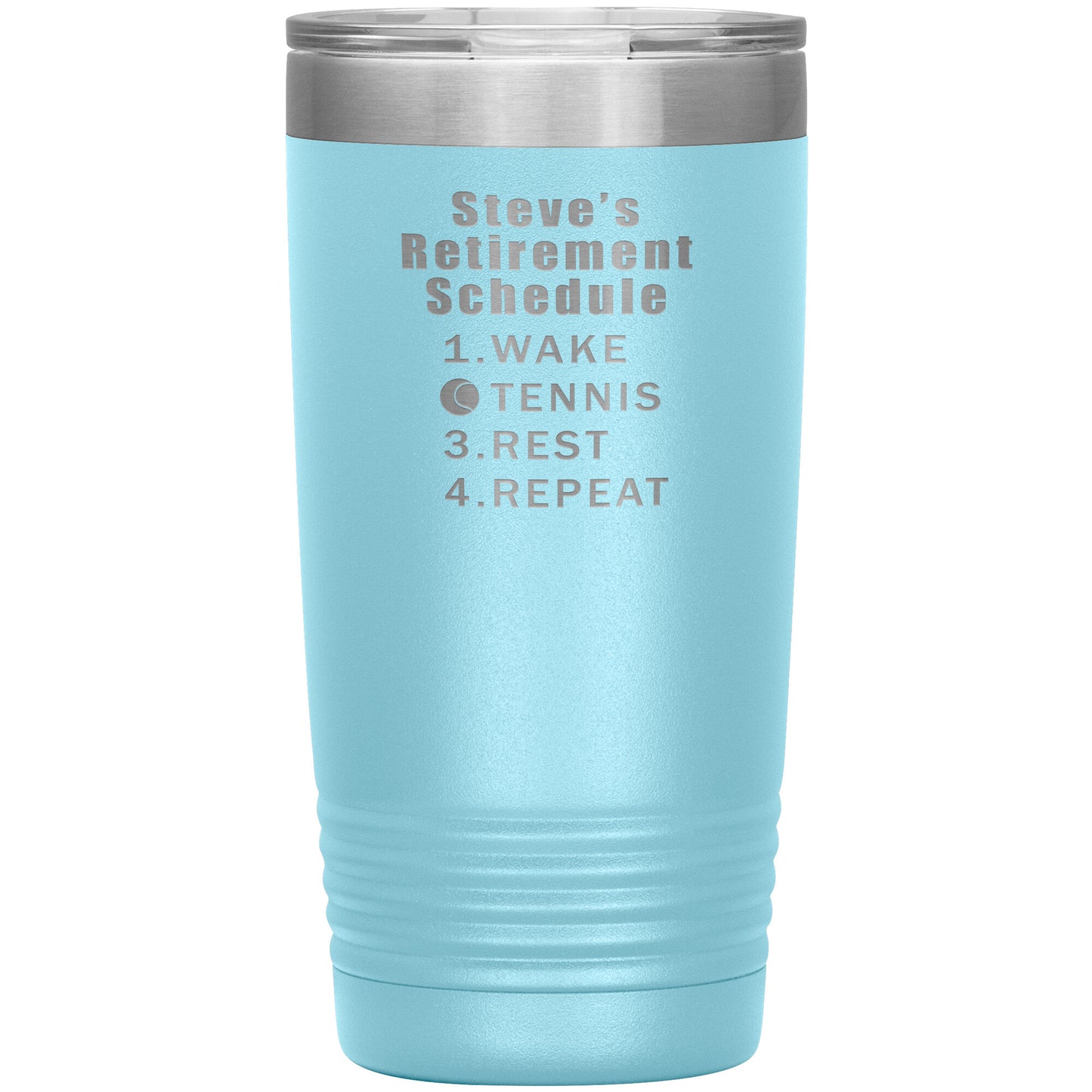 Retirement Schedule Tennis Tumbler