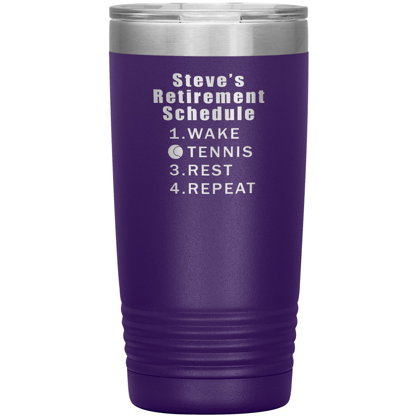 Retirement Schedule Tennis Tumbler