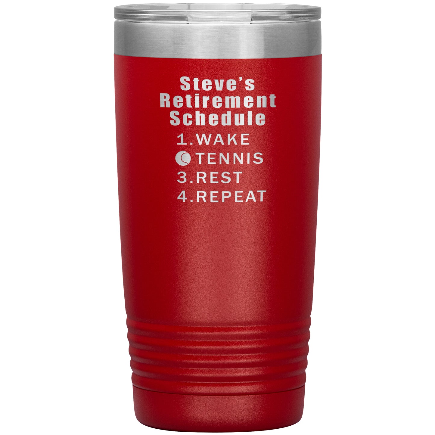Retirement Schedule Tennis Tumbler