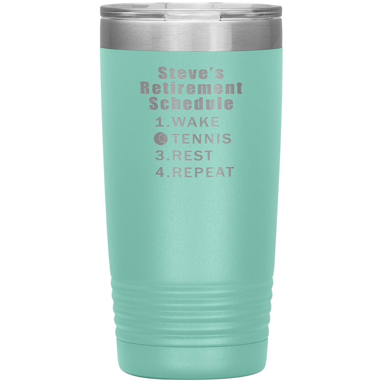 Retirement Schedule Tennis Tumbler
