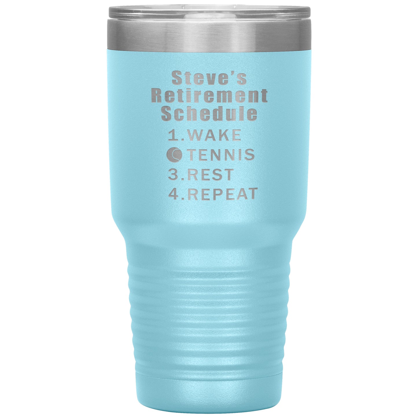 Retirement Schedule Tennis Tumbler
