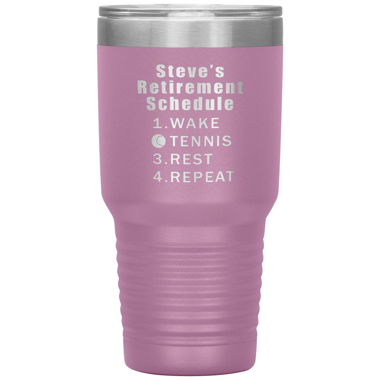 Retirement Schedule Tennis Tumbler