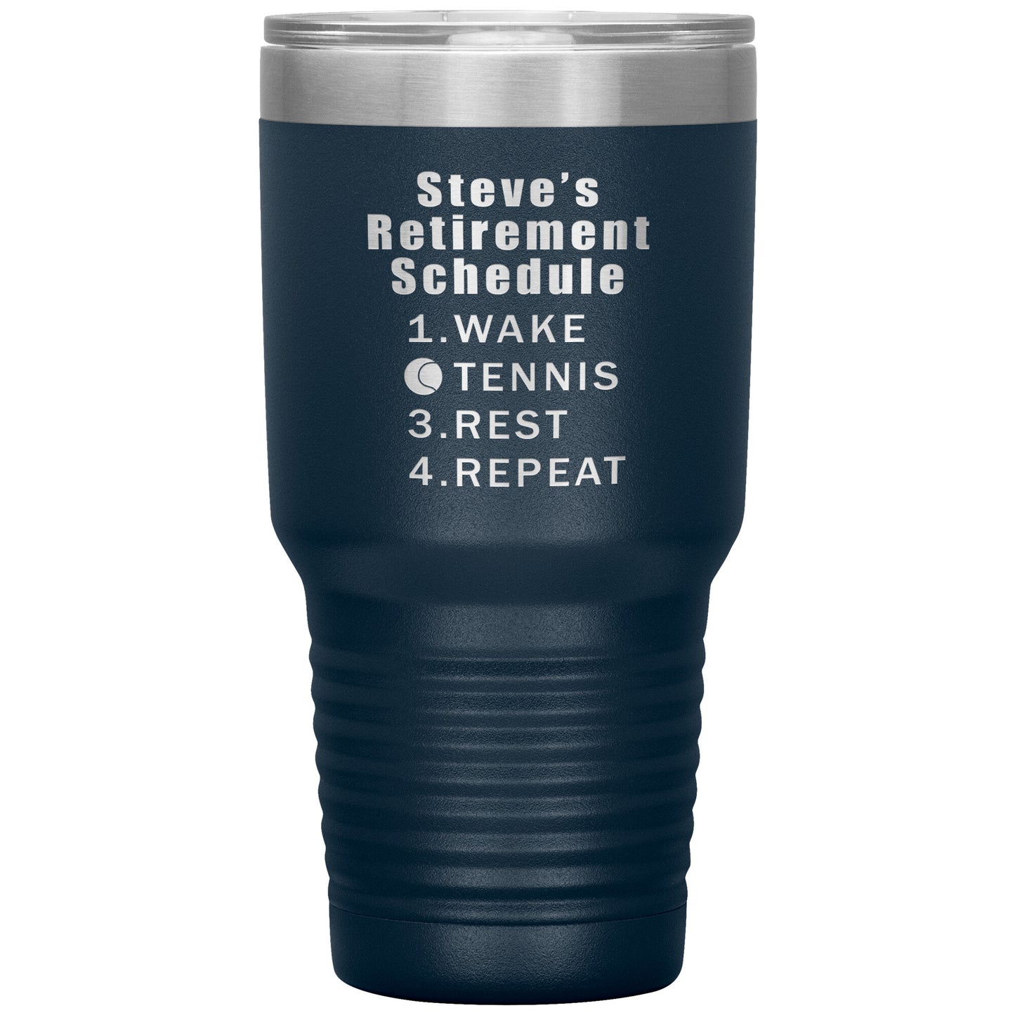 Retirement Schedule Tennis Tumbler