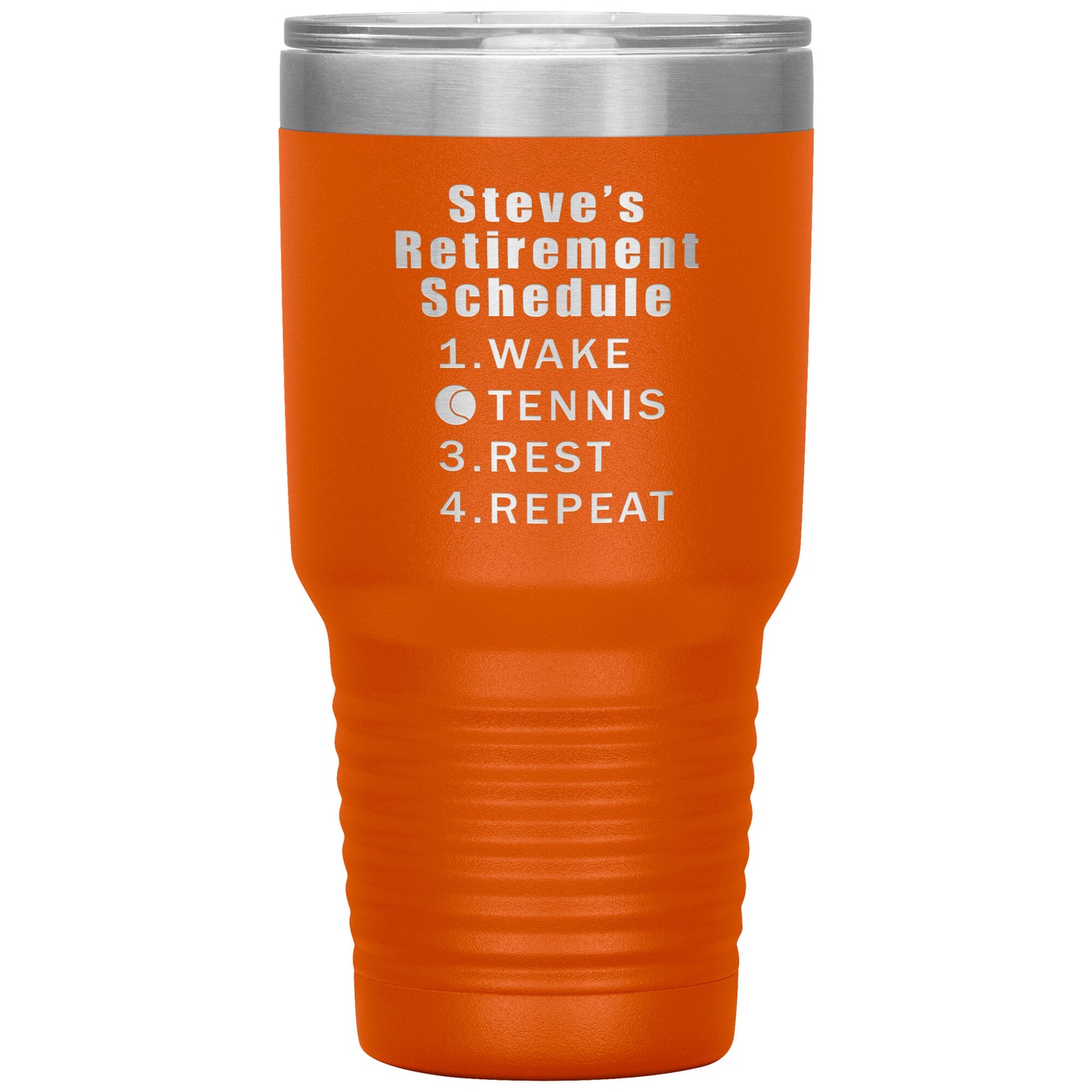 Retirement Schedule Tennis Tumbler