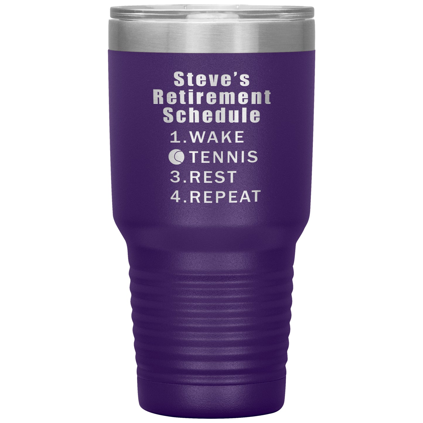 Retirement Schedule Tennis Tumbler