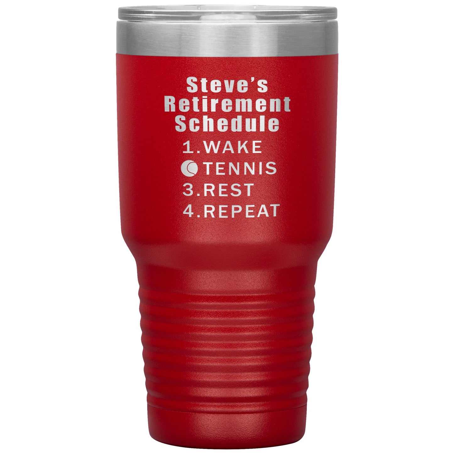 Retirement Schedule Tennis Tumbler