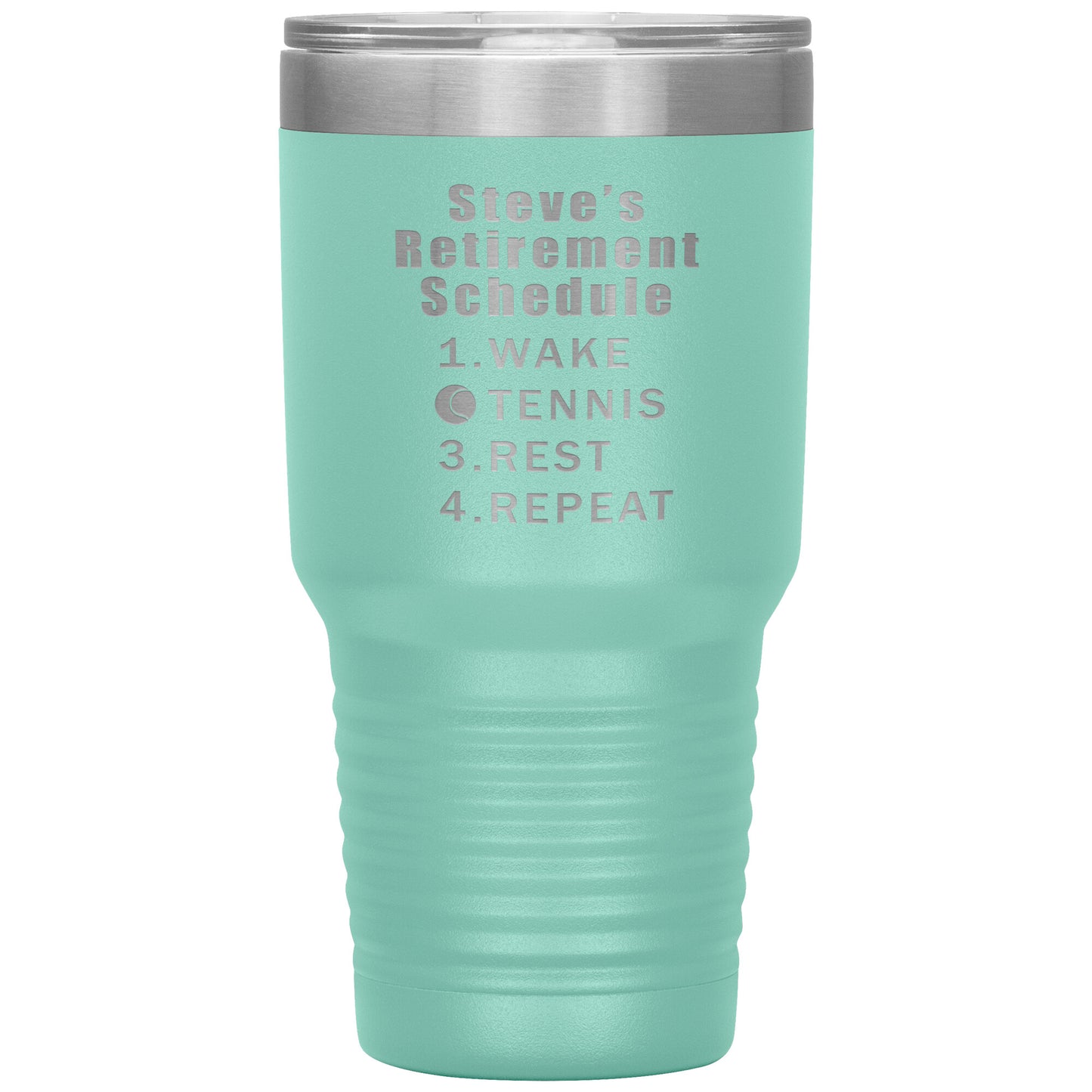 Retirement Schedule Tennis Tumbler
