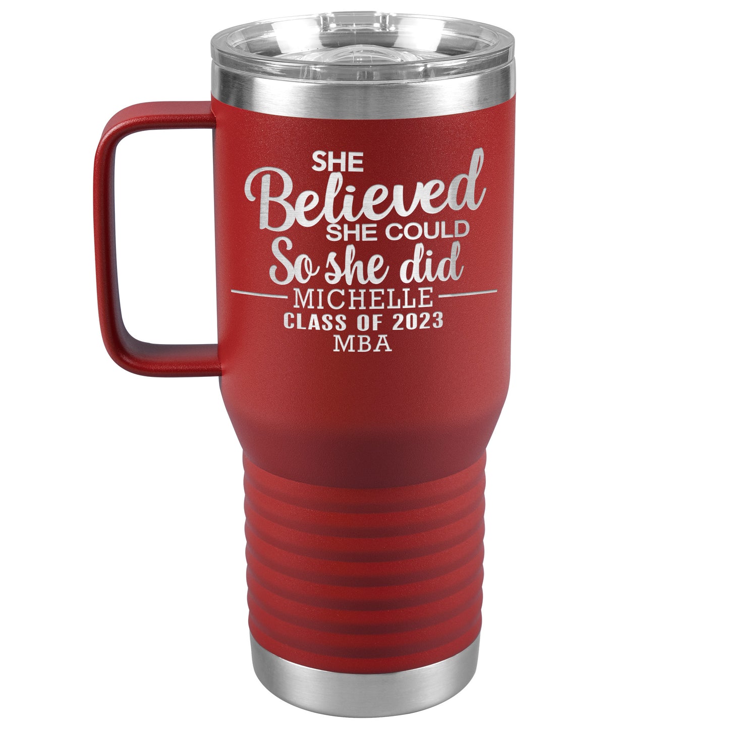 She Believed She Could 2023 Tumbler, PhD, Masters Degree Graduation Gift for Her