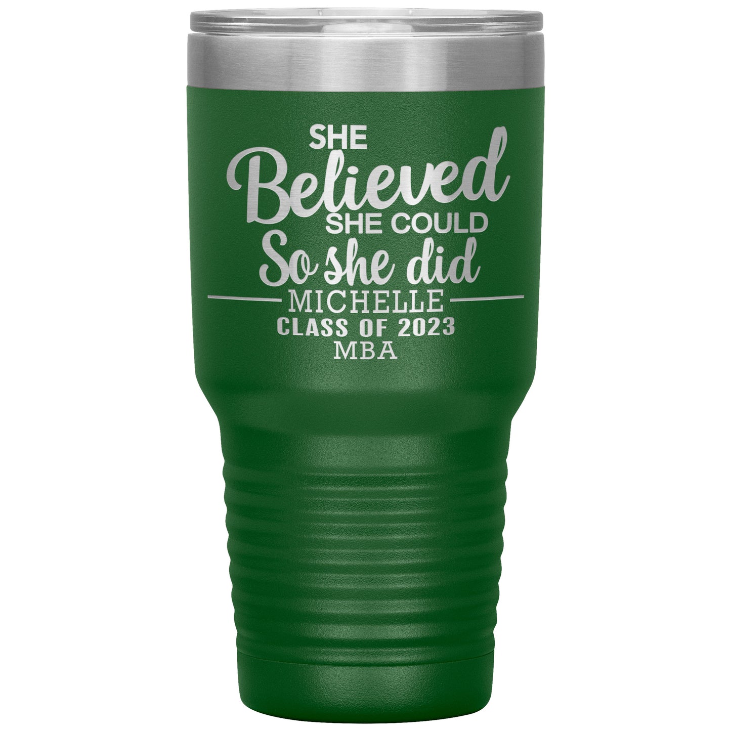 She Believed She Could 2023 Tumbler, PhD, Masters Degree Graduation Gift for Her