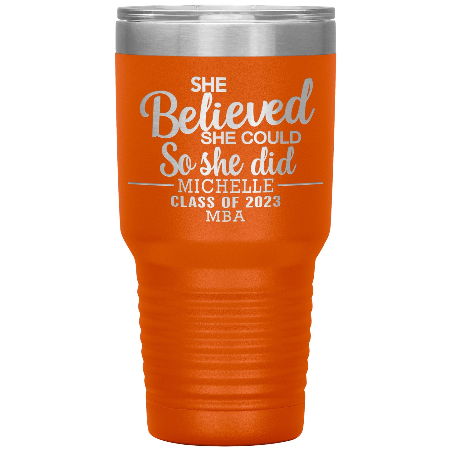 She Believed She Could 2023 Tumbler, PhD, Masters Degree Graduation Gift for Her