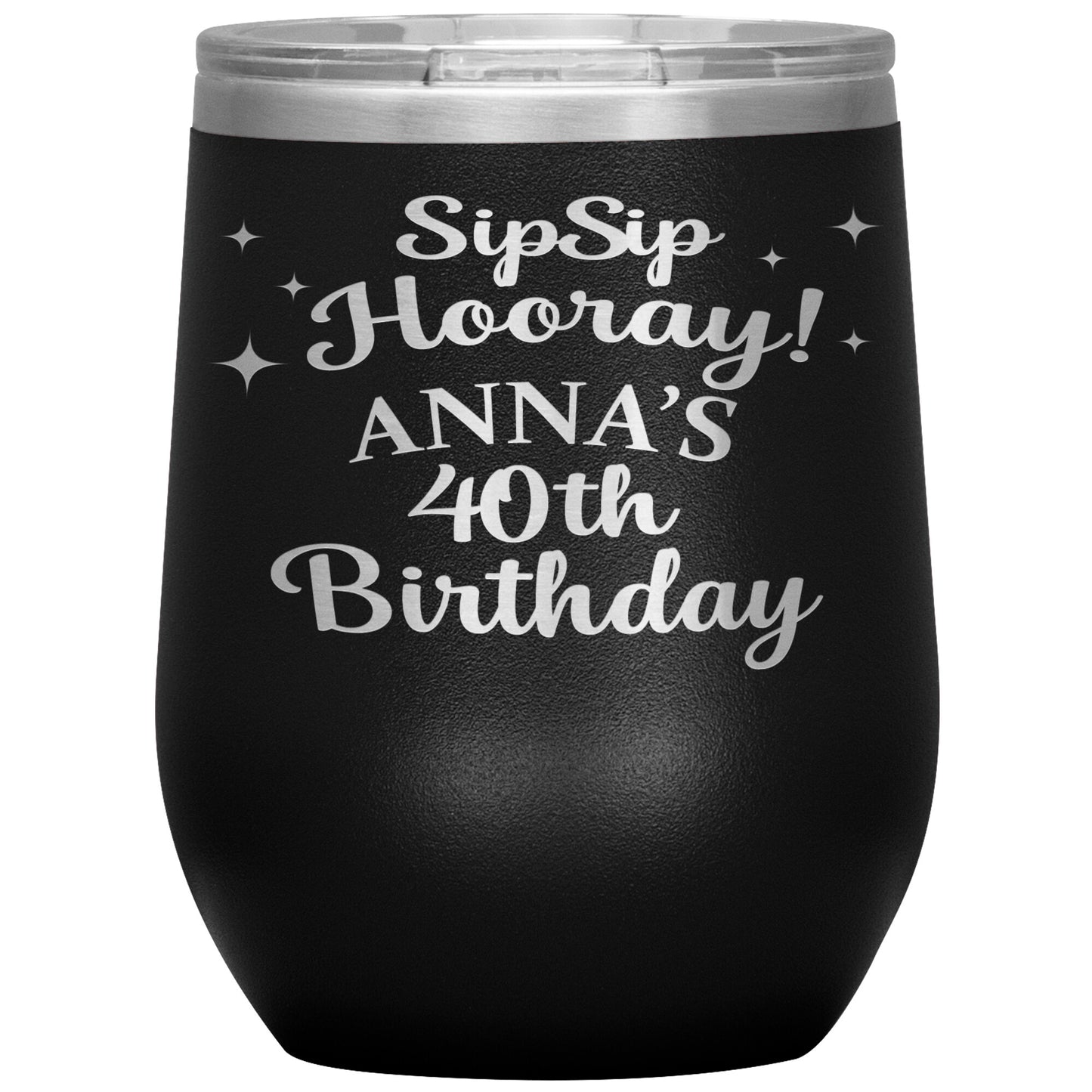 Sip Sip Hooray 40th Birthday Tumbler