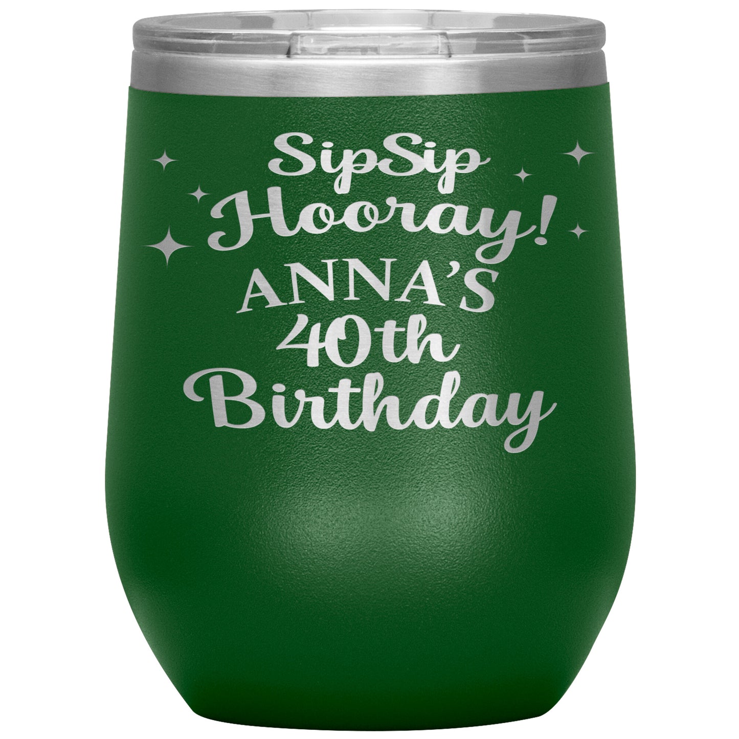 Sip Sip Hooray 40th Birthday Tumbler