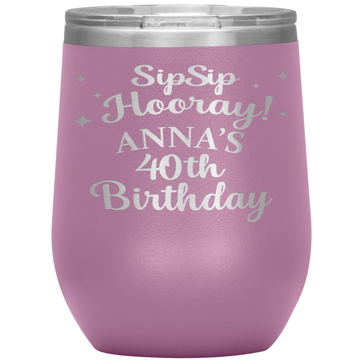 Sip Sip Hooray 40th Birthday Tumbler
