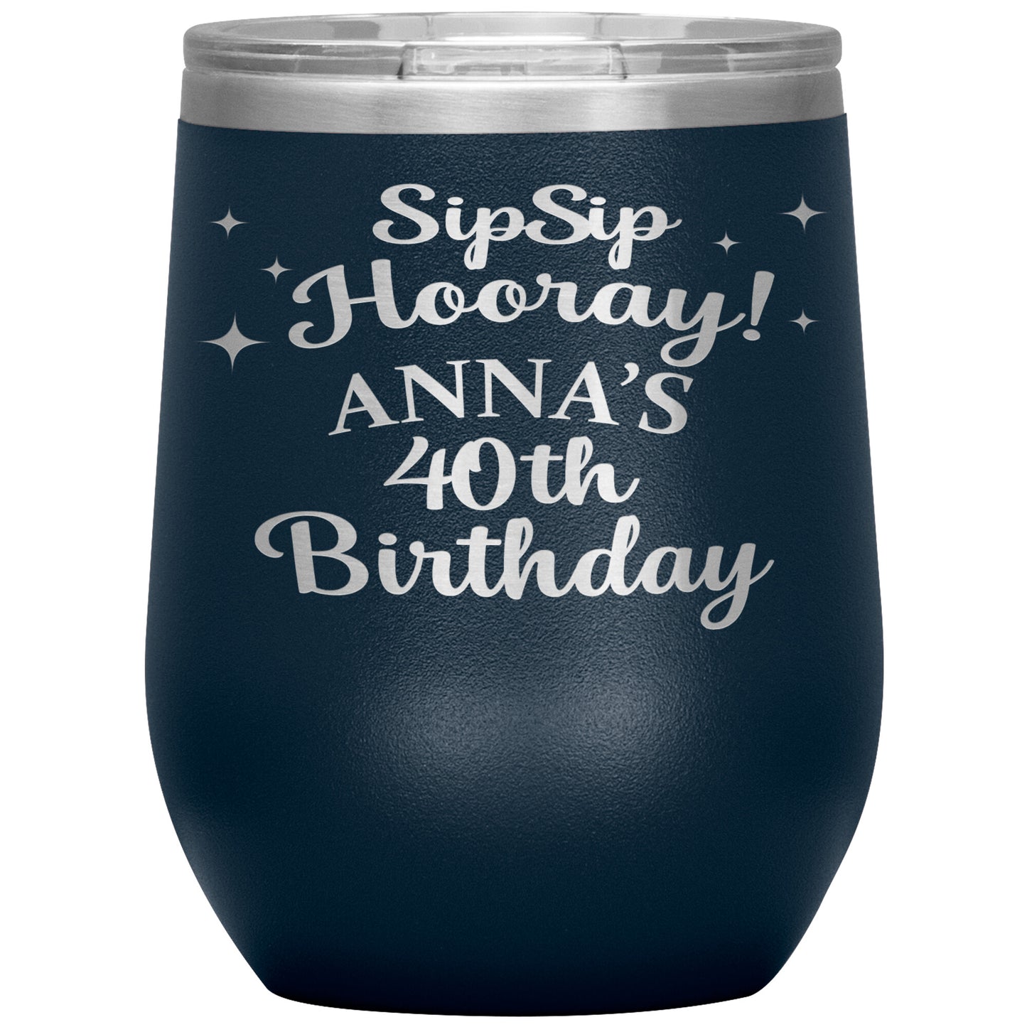 Sip Sip Hooray 40th Birthday Tumbler