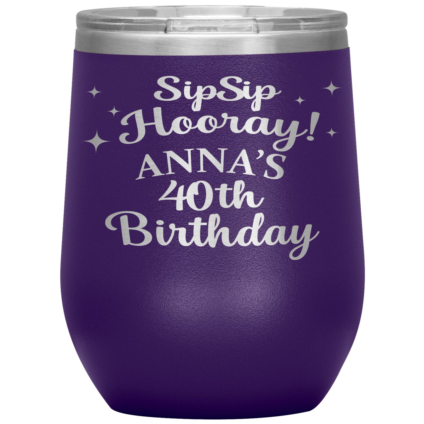 Sip Sip Hooray 40th Birthday Tumbler