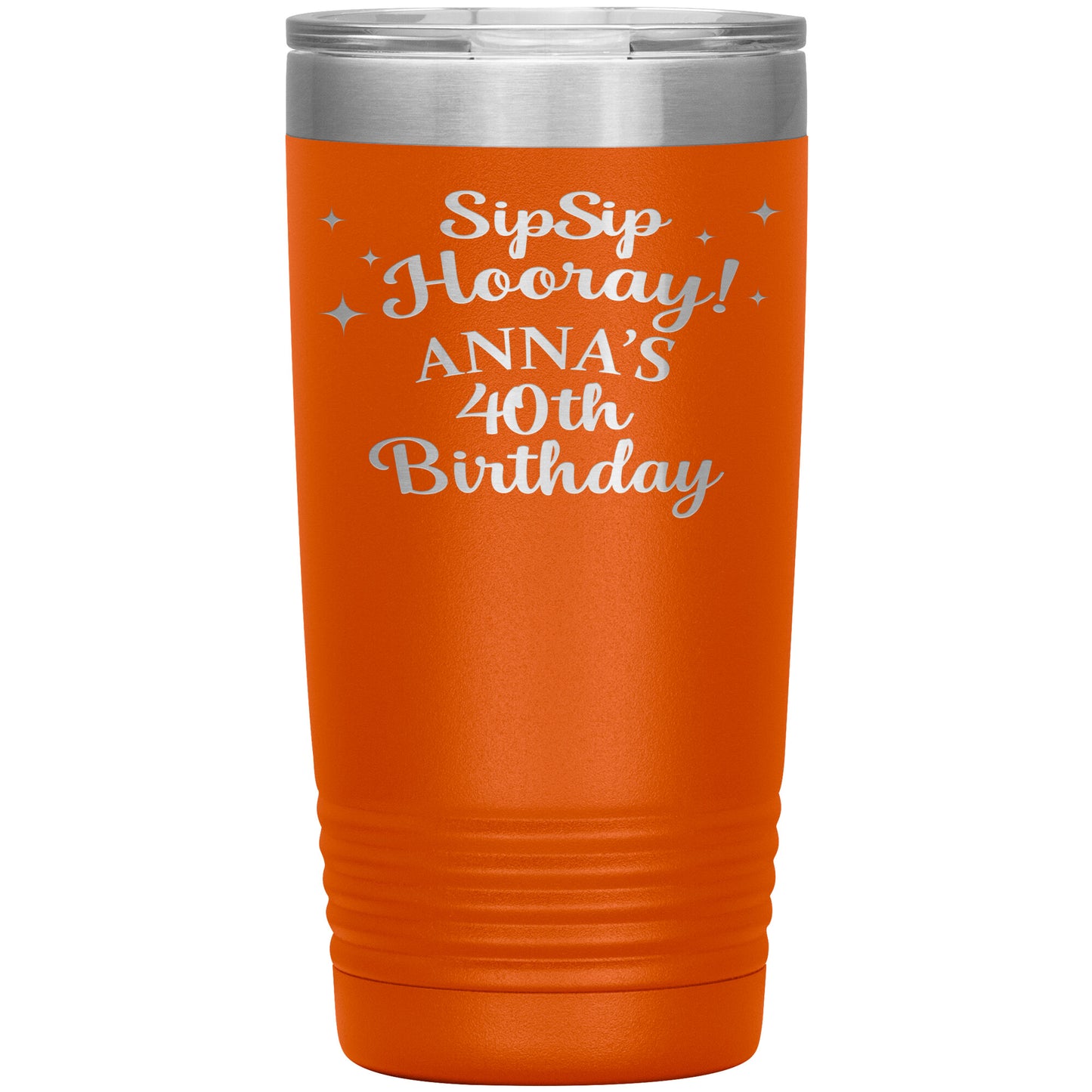 Sip Sip Hooray 40th Birthday Tumbler