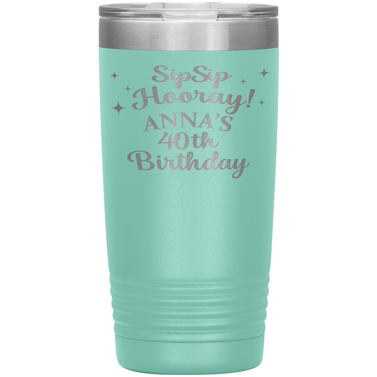 Sip Sip Hooray 40th Birthday Tumbler