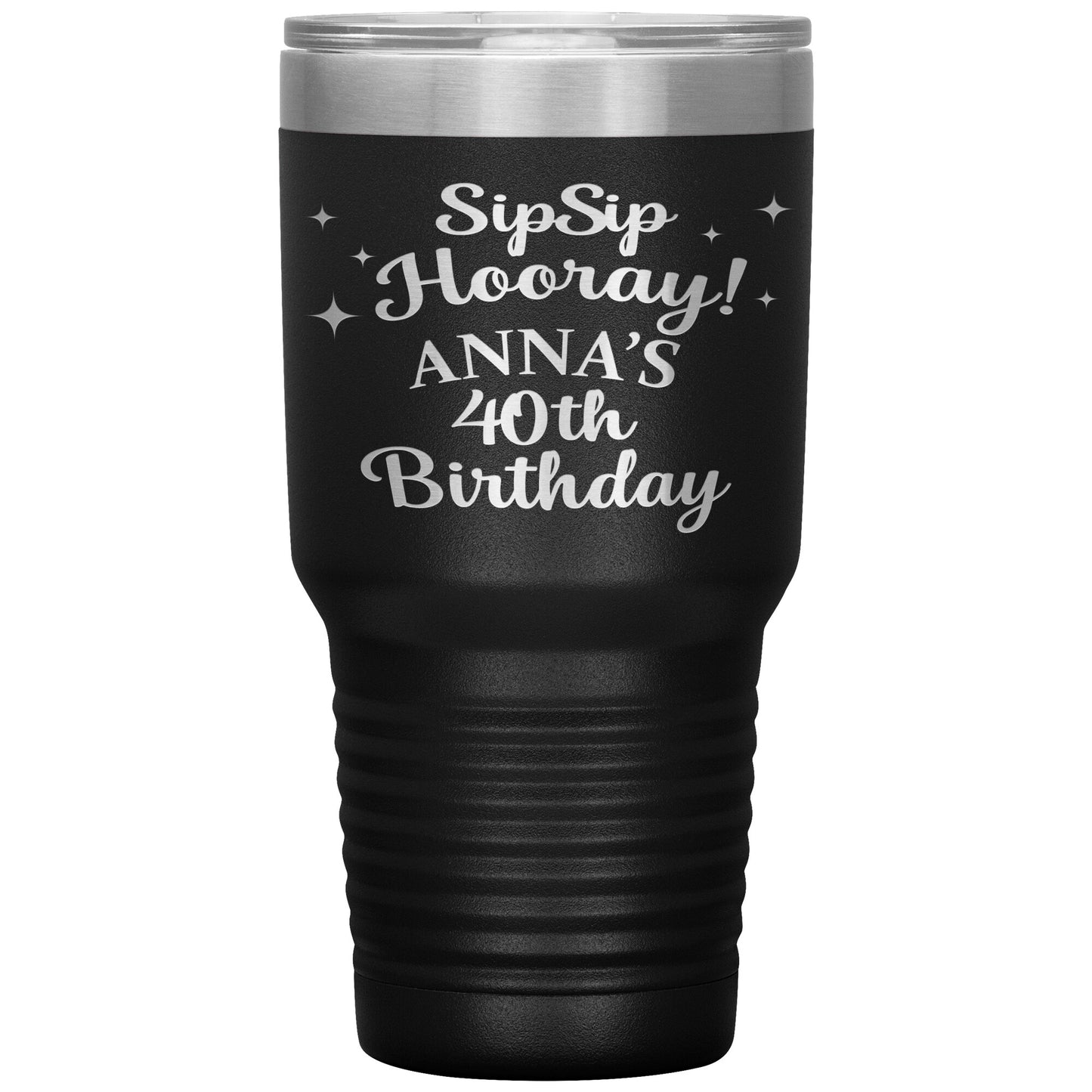 Sip Sip Hooray 40th Birthday Tumbler
