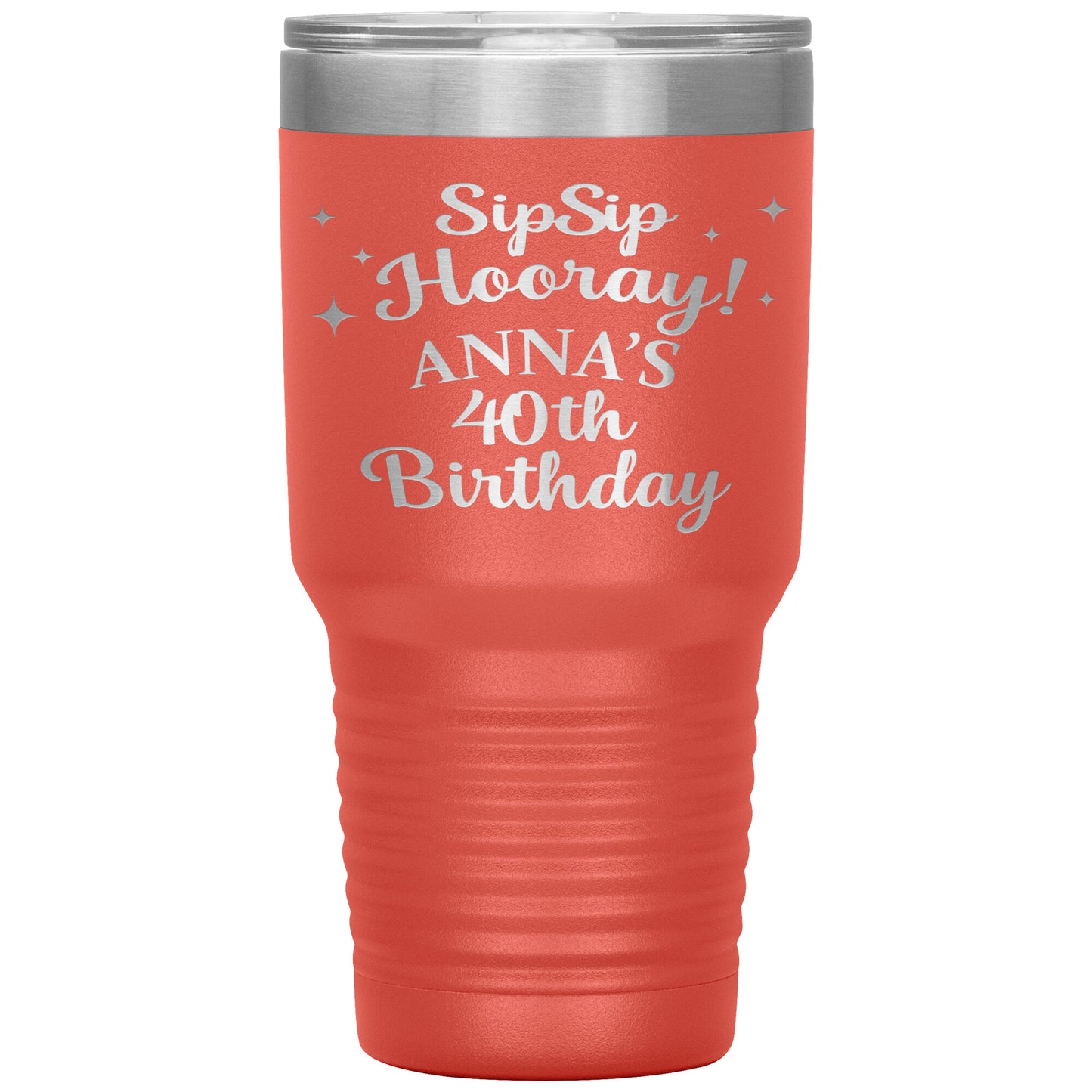 Sip Sip Hooray 40th Birthday Tumbler