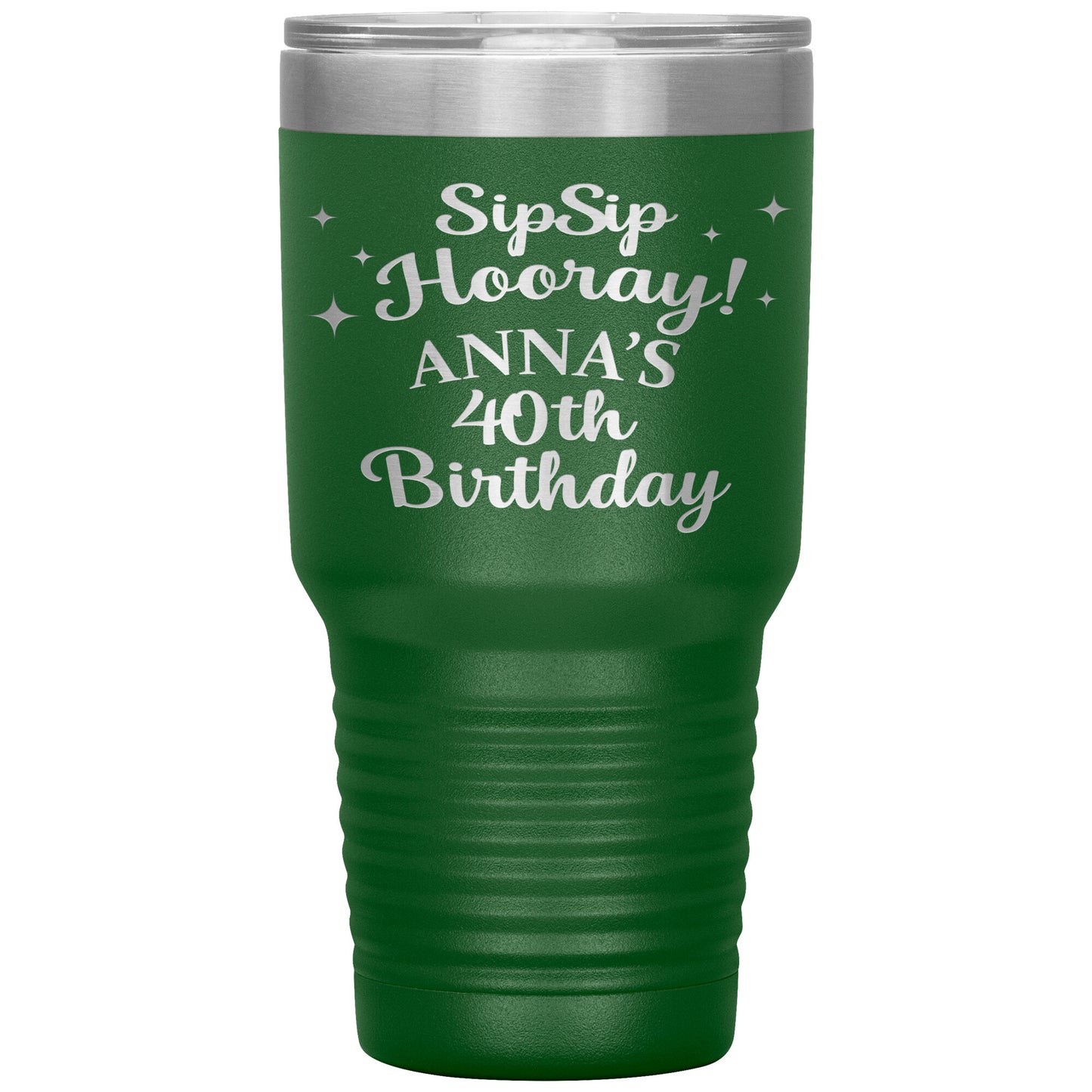 Sip Sip Hooray 40th Birthday Tumbler