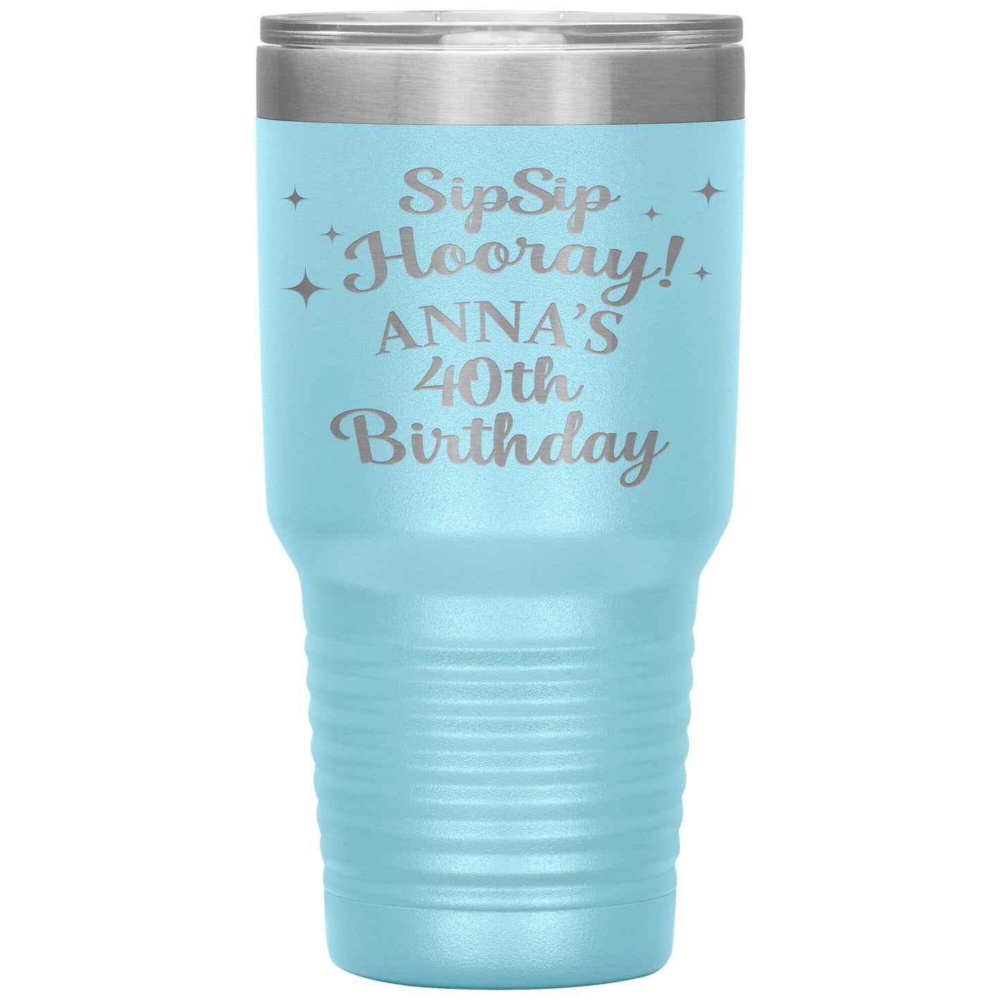 Sip Sip Hooray 40th Birthday Tumbler
