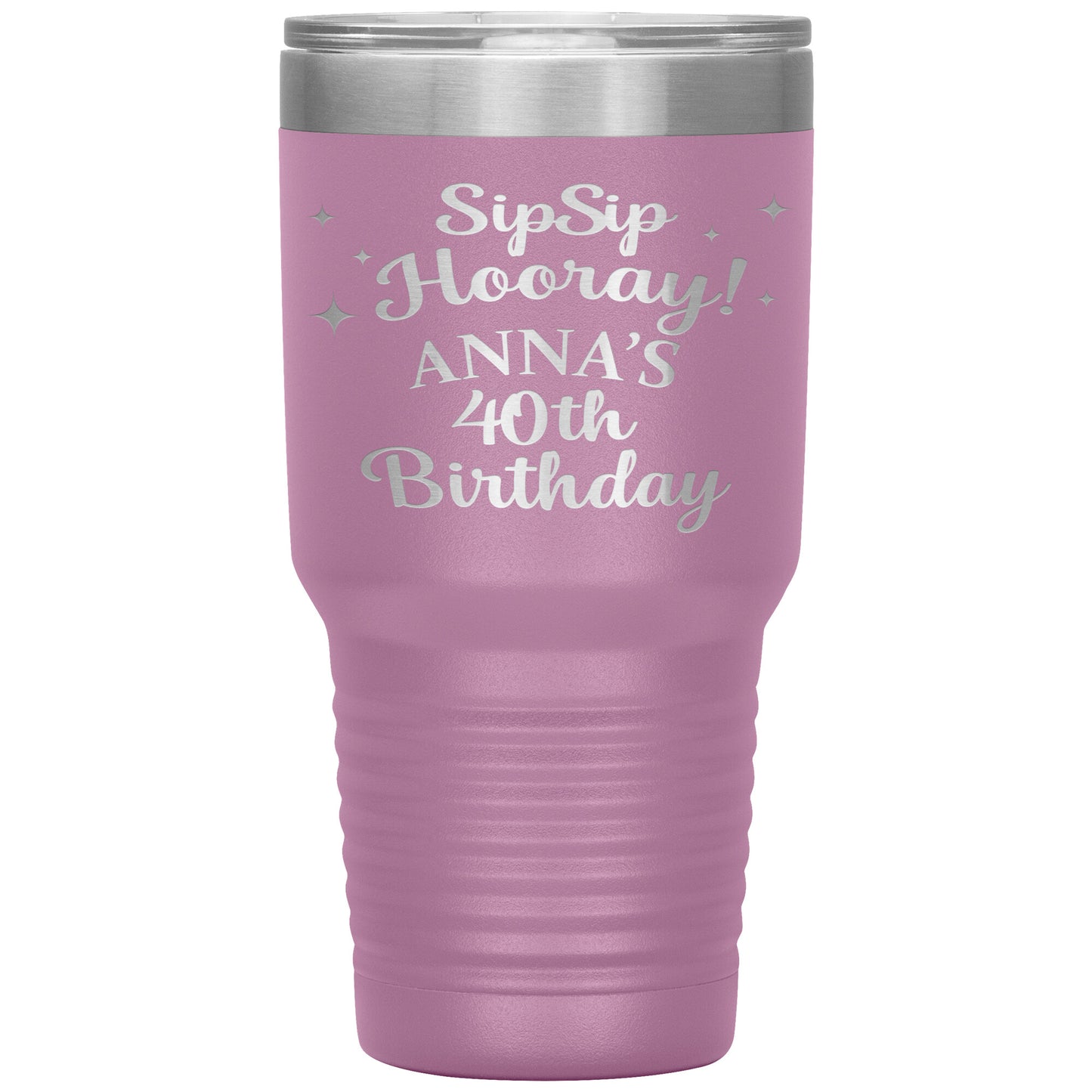 Sip Sip Hooray 40th Birthday Tumbler