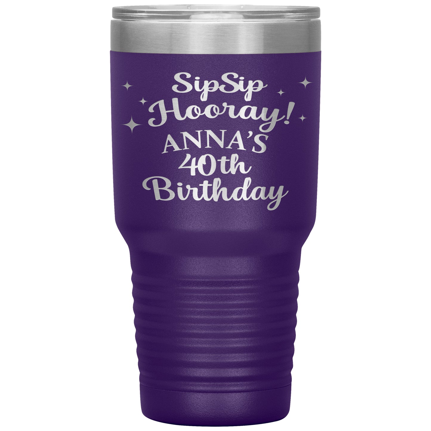 Sip Sip Hooray 40th Birthday Tumbler