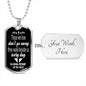 Those We Love Don't Go Away Uncle Dog Tag Necklace