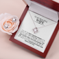 To My Beautiful Wife Necklace and Earring Love Knot Set