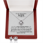 To My Beautiful Wife Necklace and Earring Love Knot Set