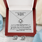 To My Beautiful Wife Necklace and Earring Love Knot Set