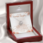 To My Beautiful Daughter Love Knot Necklace