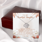 To My Beautiful Daughter Love Knot Necklace