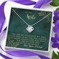 You are My World Love Knot Necklace for Wife