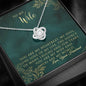 You are My World Love Knot Necklace for Wife